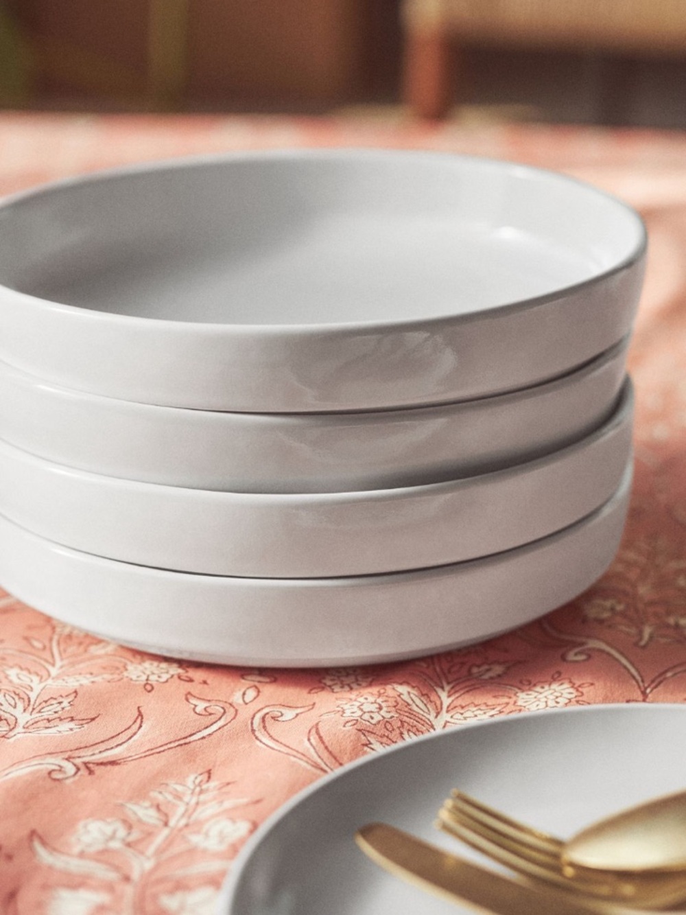 Anthropologie Rowen Stoneware Low Bowls - Set of 4